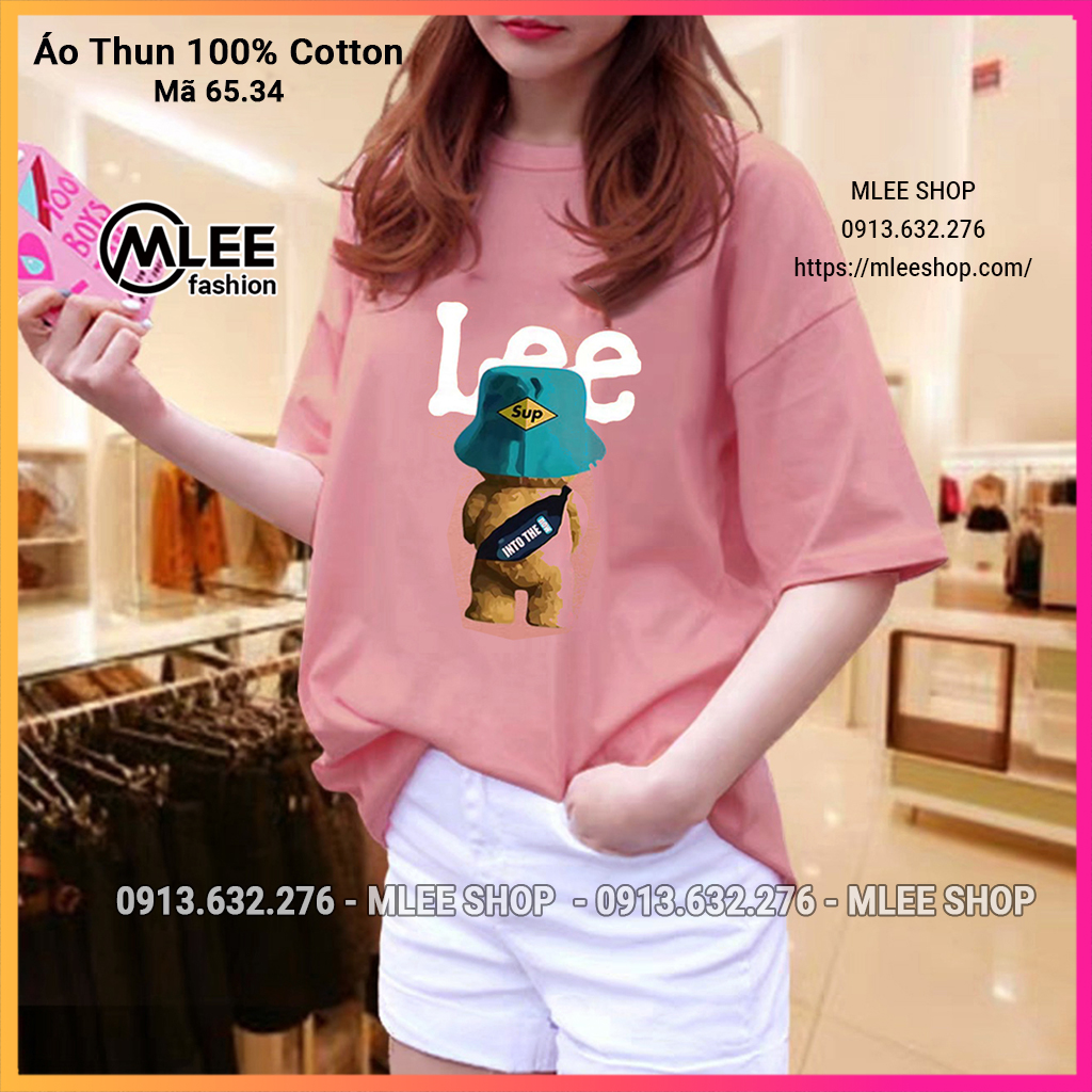 Áo thun nữ form rộng tay lỡ, áo phông rộng tay ngắn dáng unisex, mleeshop