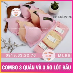 COMBO 3 ÁO LÓT BẦU VÀ 3 QUẦN LÓT BẦU