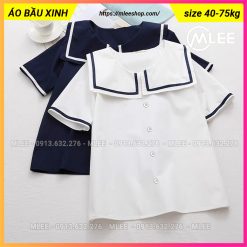 áo babydoll cộc tay cổ thủy thủ ulzzang