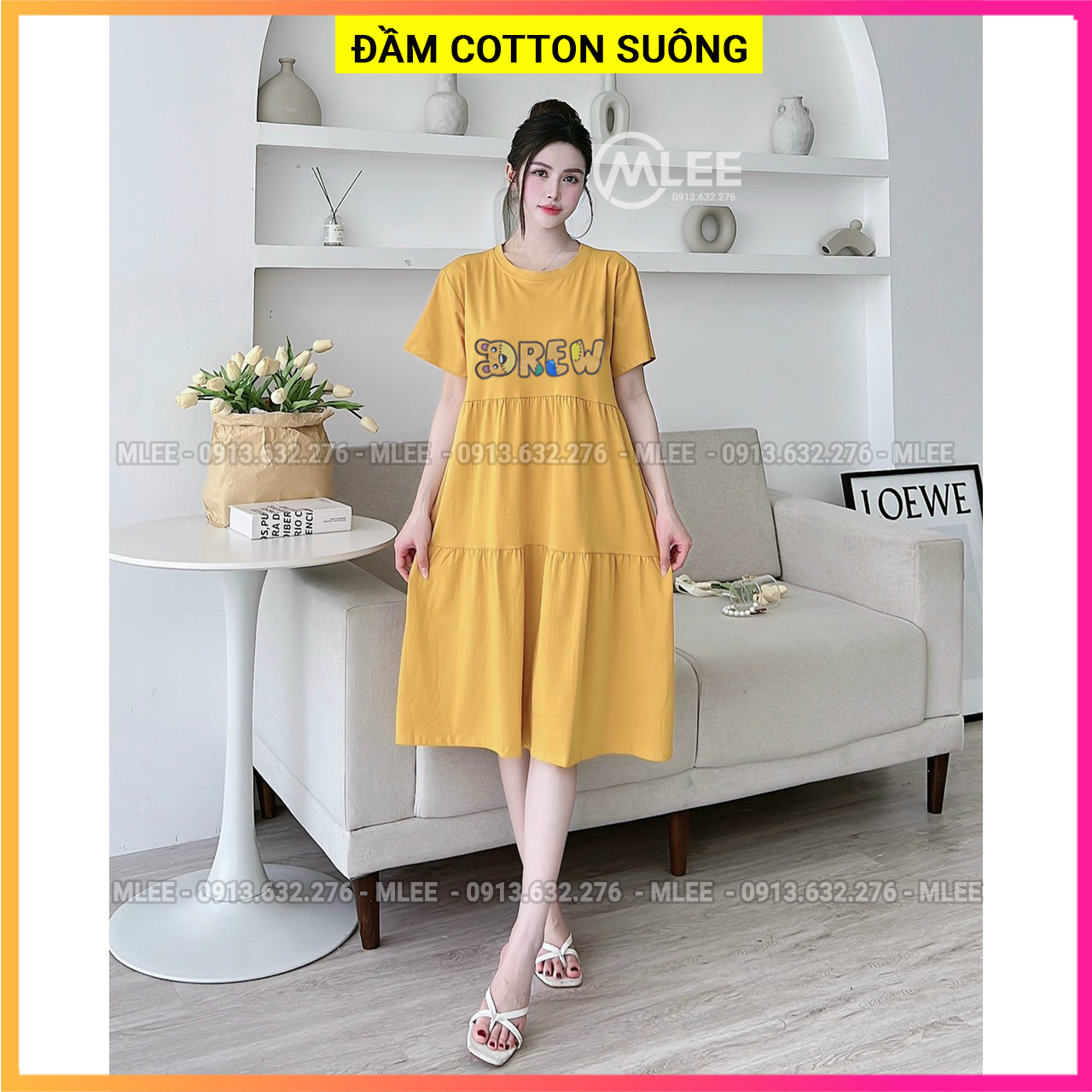 Váy bầu cotton thời trang | Hoa Lụa Uyên shop