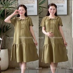 ĐẦM BẦU XẾP LY CỔ SEN