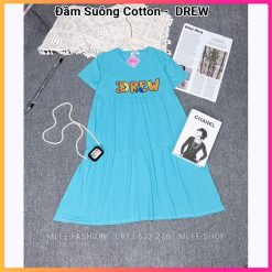 Váy bầu hè chất cotton thun