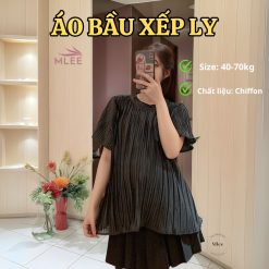 Áo bầu xếp ly