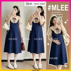 Đầm Bầu Công Sở Phối Nơ