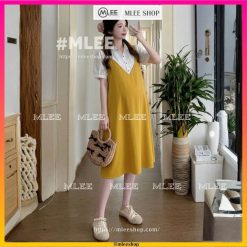Đầm Bầu Công Sở phối sơmi