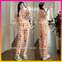 BỘ BẦU ÁO NGẮN QUẦN DÀI 02